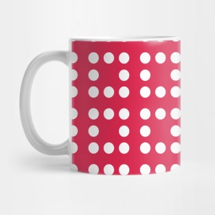 Red and White Polka Dots Seamless Pattern 017#001 Mug